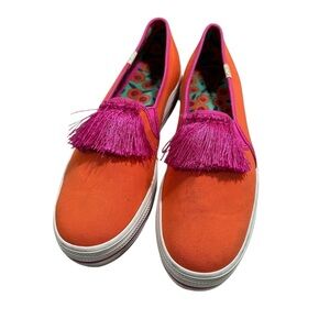 Keds x Kate Spade New York Triple Decker Orange and Pink Tassel Sneaker